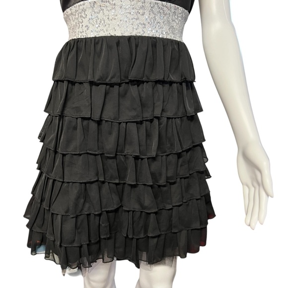 Ruby Roxy - Women’s Y2K Strapless Ruffle Sequin Dress Sz. 9 - Picture 3 of 7